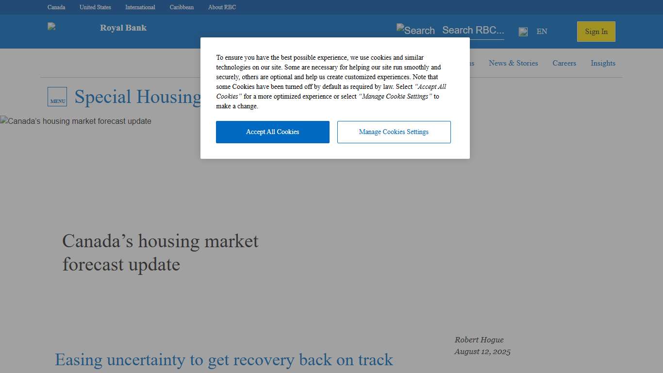 Canada’s housing market forecast update - RBC Economics